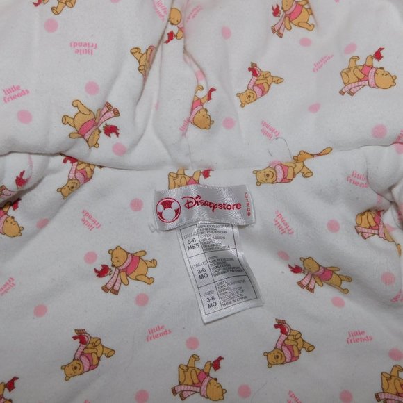 Disney Store Winnie the Pooh Little Friends 3-6 Months Pink Bear Fleece Jacket - Picture 5 of 9